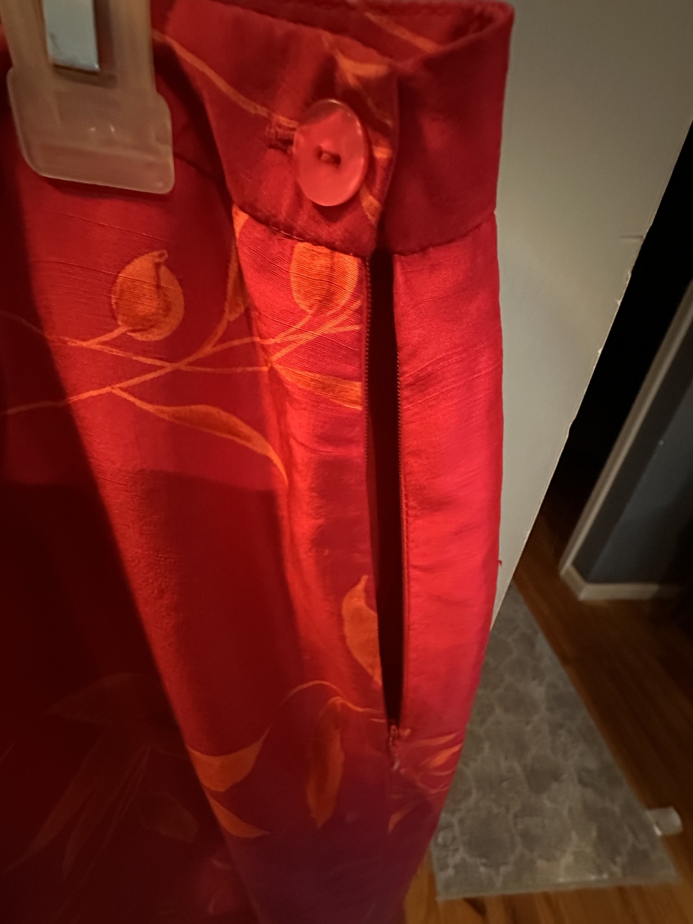 Jones New York Pink and Orange Floral Silk Skirt - Picture 6 of 6